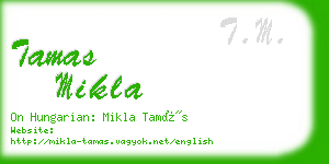 tamas mikla business card